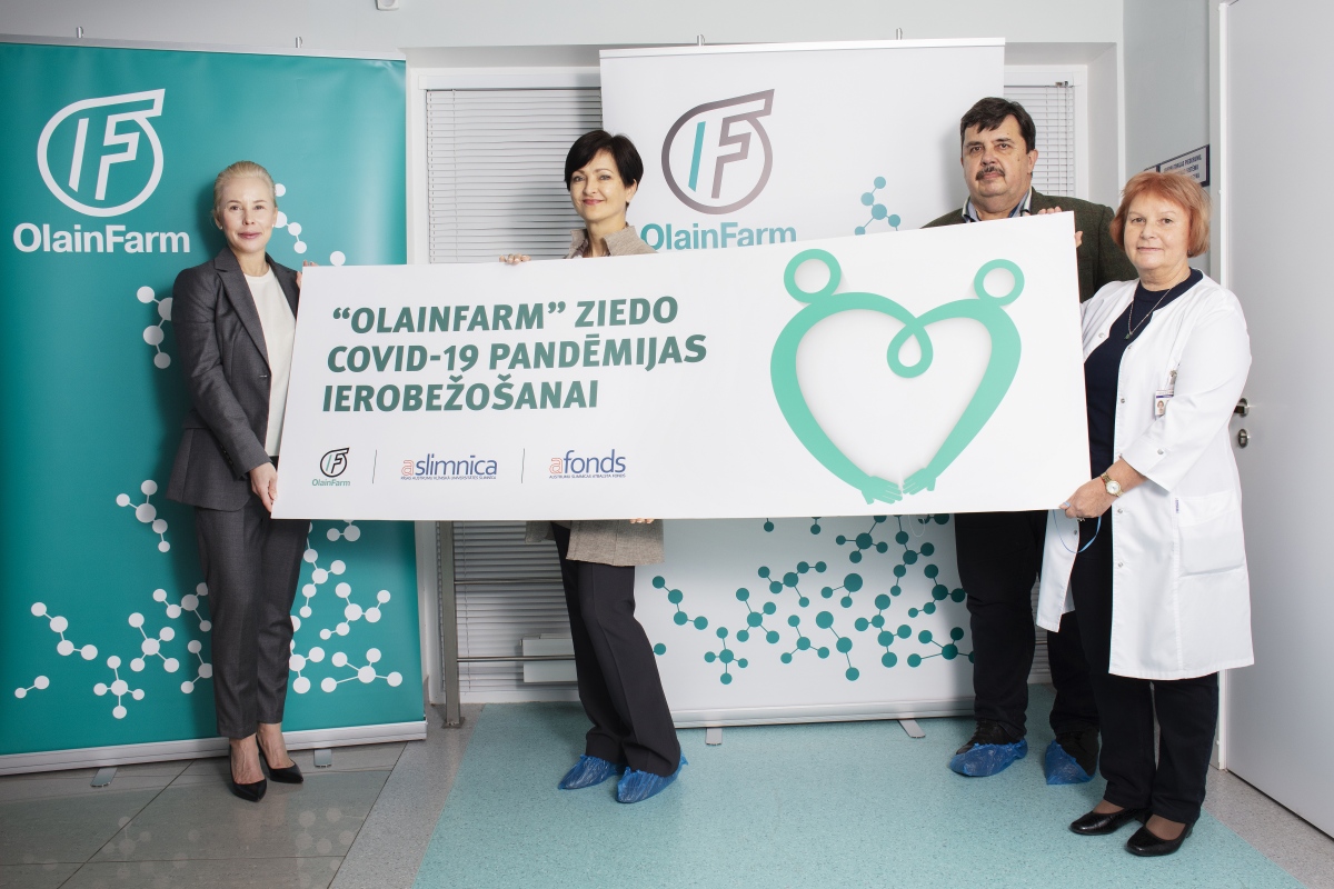 AS “Olainfarm” ziedo 17 885 euro aprīkojuma iegādei